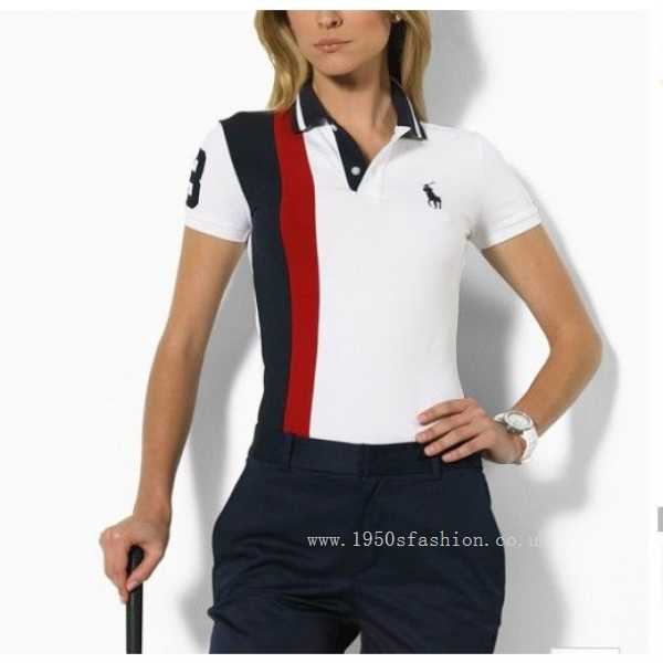 Ralph Lauren Pony Women Short Sleeved Polo Winered Black White(Send coupons ,Free romantic,Send Coupons,Neck )